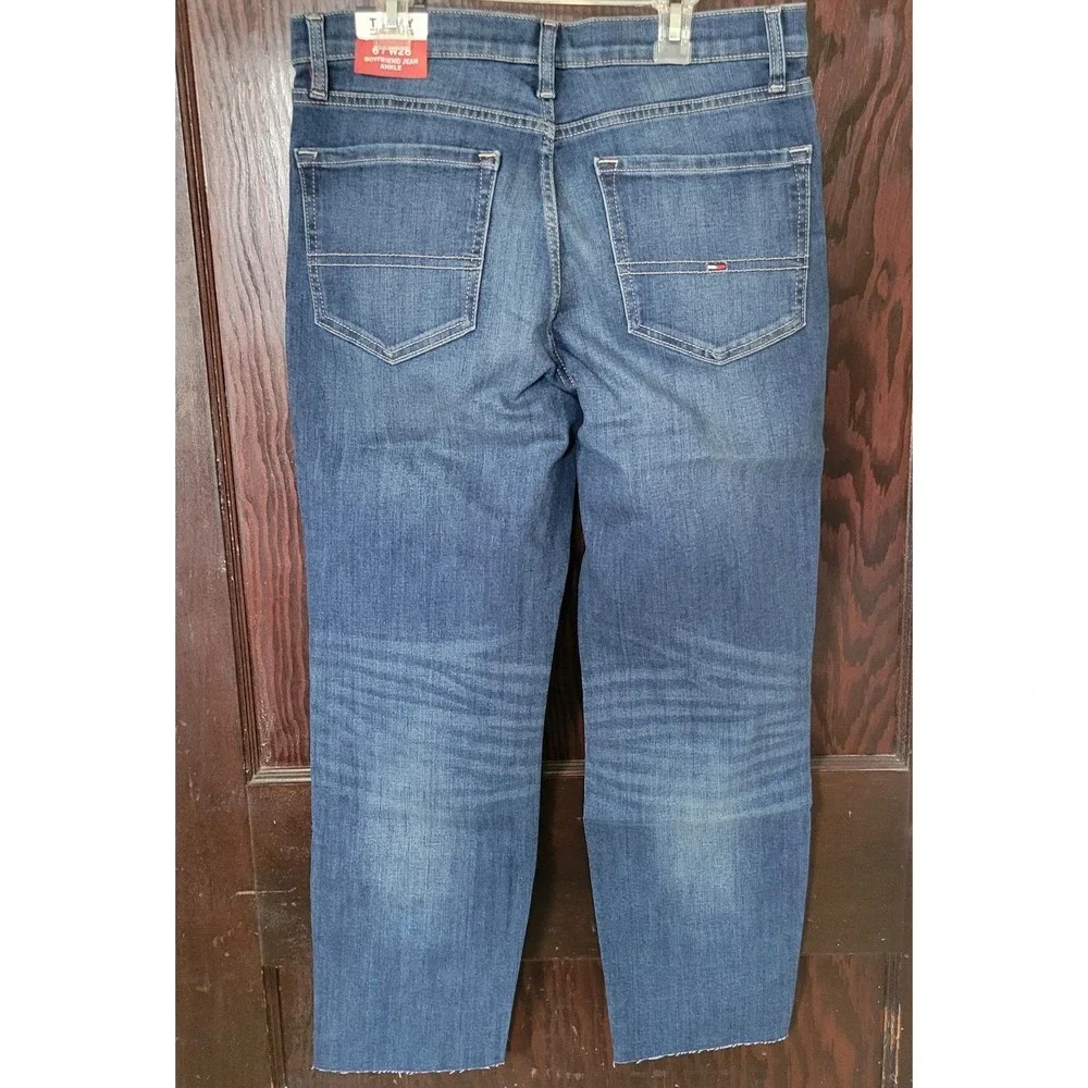 Tommy Hilfiger Women Boyfriend Jeans Ankle Size 6 Distressed Medium‎ Wash New - Picture 6 of 7